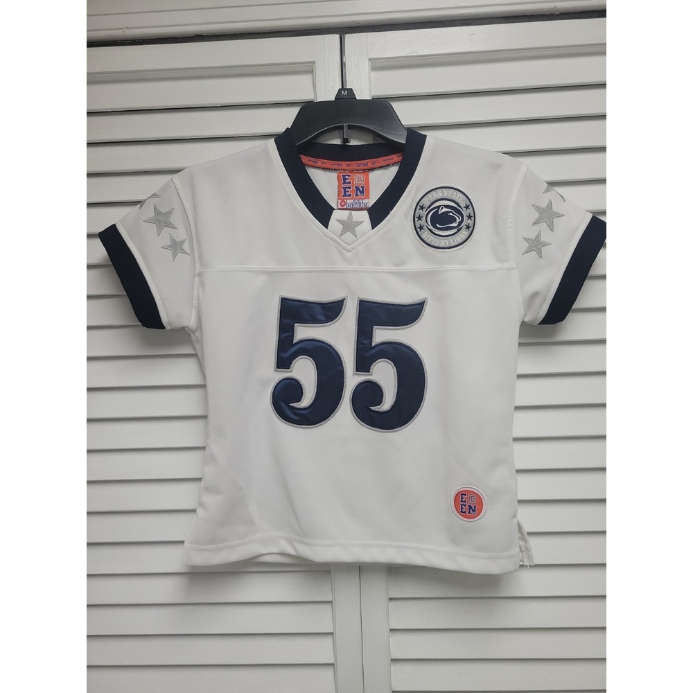 Penn State Nittany Lions Football Jersey #55 White Stitched Youth SZ M Eden Y2K